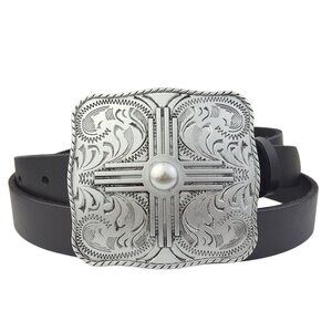 Genuine Leather w. Western Silver Buckle Belt